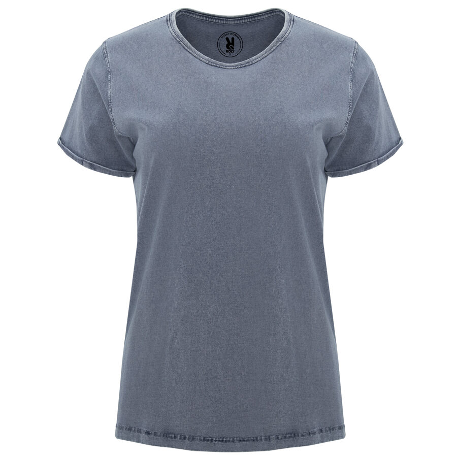 Sieviešu T-krekls ar īsām piedurknēm ar džinsu efektu LON6691