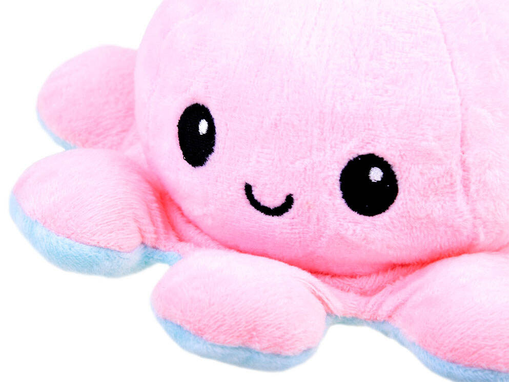Divpusējs rozā un zils plīša astoņkājis LON3822ZA