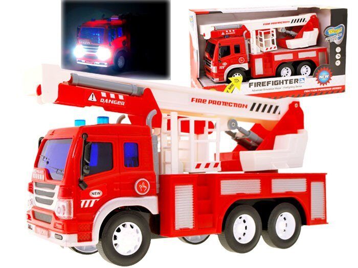 Sarkana  ugunsdzēsēju automašīnas automašīna ar skaņu LON1308ZA