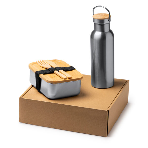 Lunch box set with cutlery and bottle LON1655