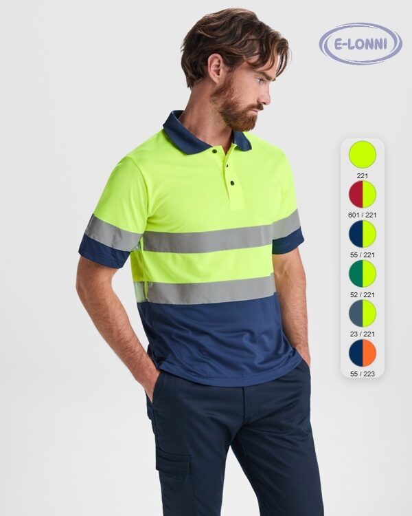 High visibility short sleeve polo shirt LON9302
