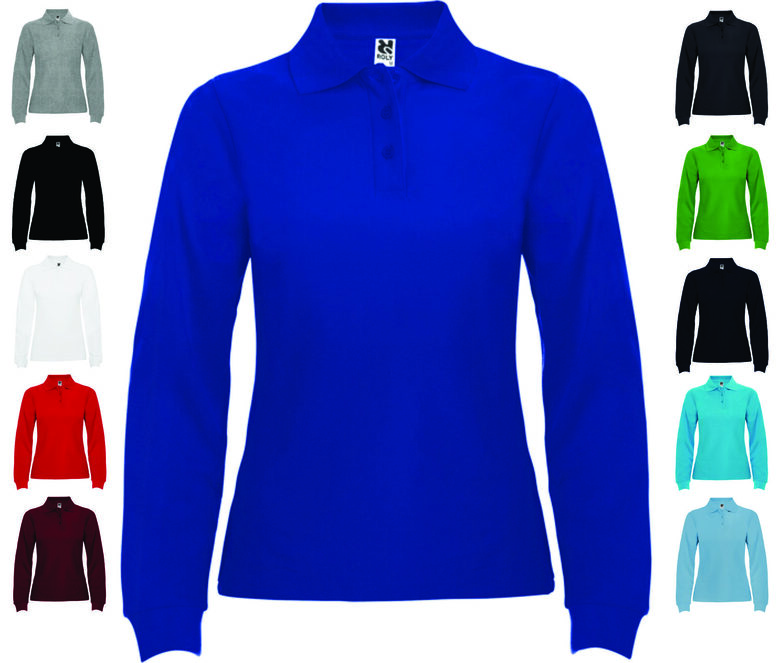 Приталенное поло (slim fit) с длинным рукавом LON6636