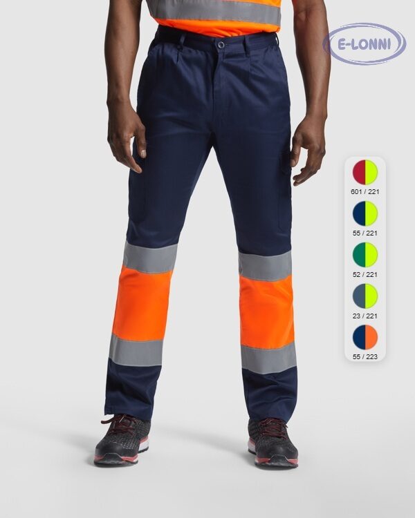 Multi-pocket summer trousers for high visibility LON9300