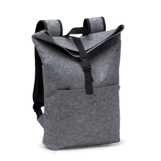 Recycled felt backpack with flap LON1805