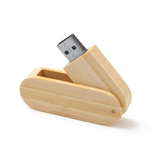 USB memory stick with main structure in bamboo. 16GB capacity. LON4191