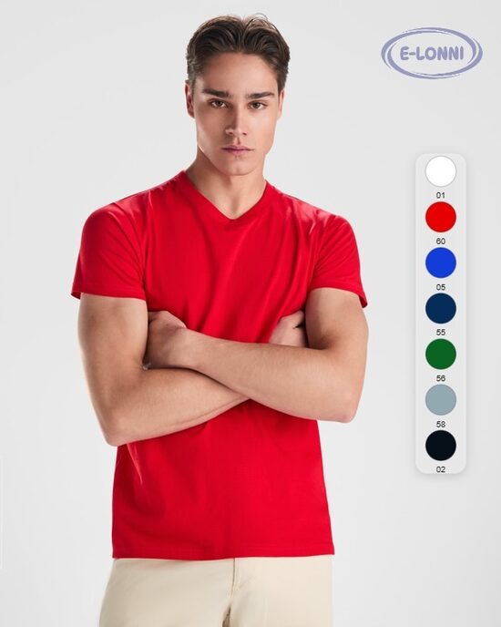 Short sleeve V-neck t-shirt LON6503