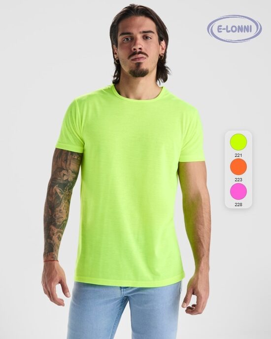 Short sleeve t-shirt in fluor colours LON6534