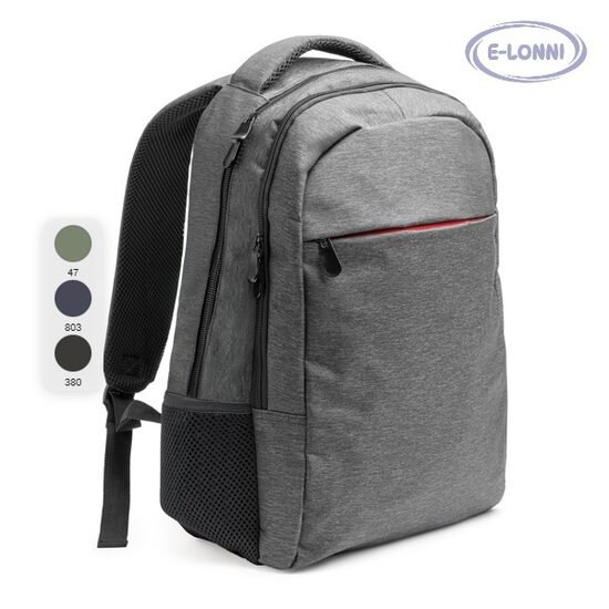 Laptop backpack in marl fabric LON7146