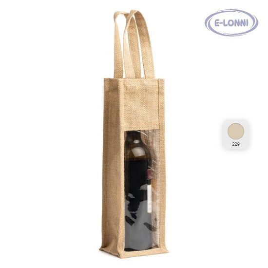 Laminated jute bag with window LON7611
