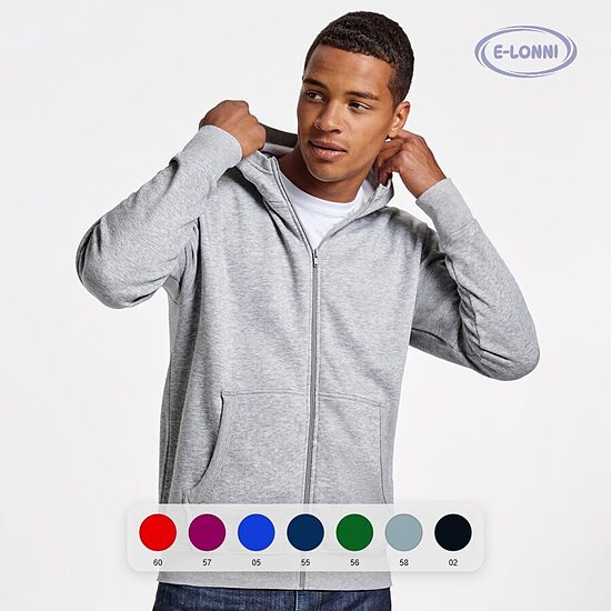 Sweat hooded jacket  with zipper LON6421