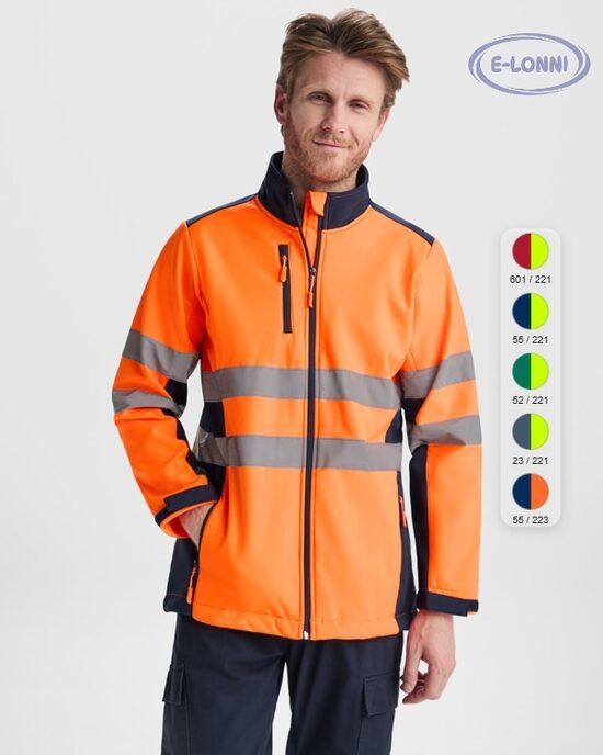 Soft shell bicolour high visibility LON9303