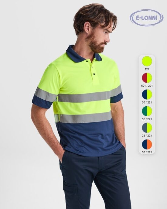 Polo krekls ar arstarojošām joslām LON 9302