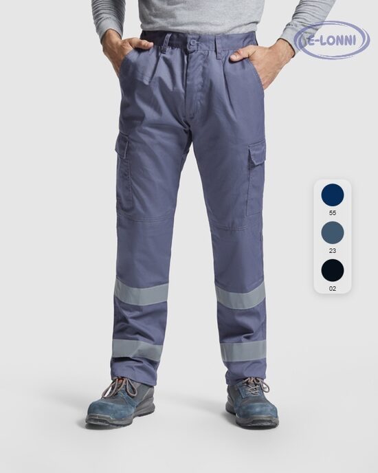 High visibility long trousers in resistant fabric. LON9307