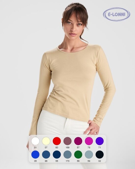 Semi-fitted t-shirt, long sleeve LON1218