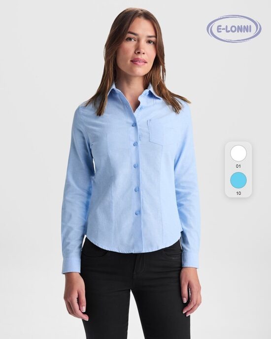 Woman shirt with pocket on left chest LON5068