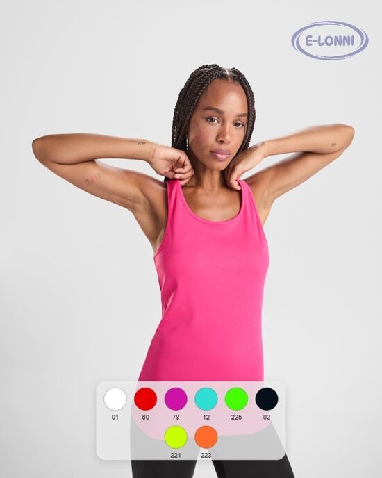 Technical t-shirt with armholes and trimmed neckline LON0349