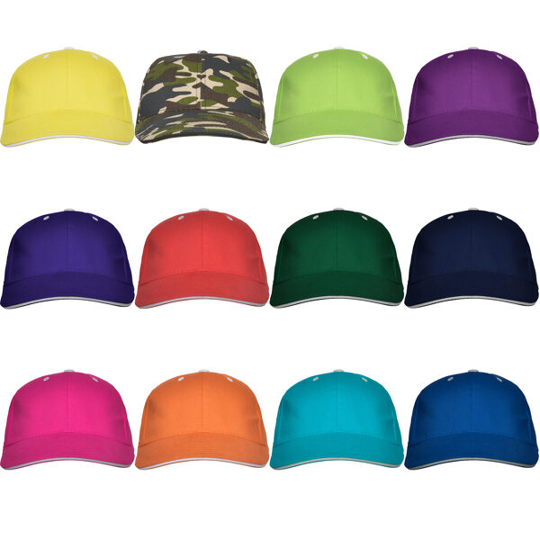 6 paneļu kontrastkrāsu cepure Bērniem un pieaugušajiem LON7008