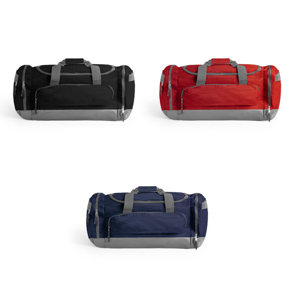Roomy multifunctional bag in 600D polyester. 