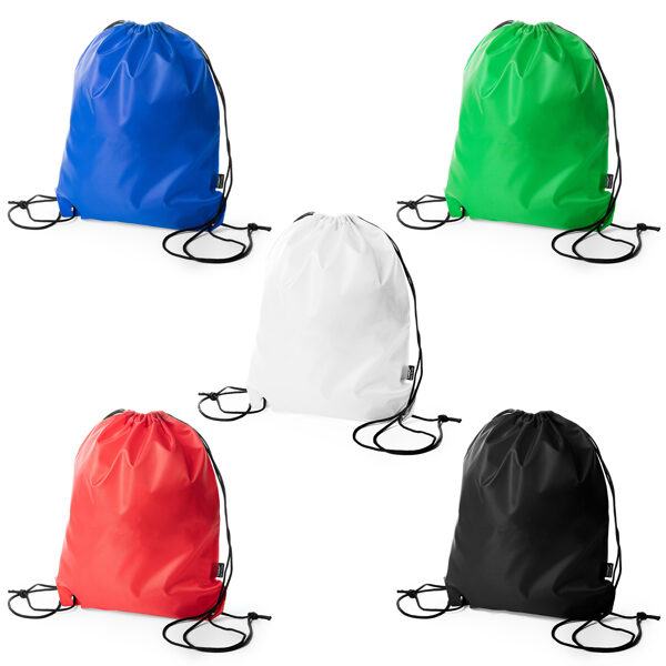 Drawstring backpack made from soft RPET material with reinforced corners LON7550