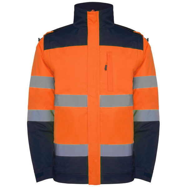 High visibility parka combined in two colours LON9304