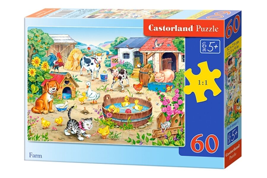 Puzzle with 60 cubes 32x23 cm