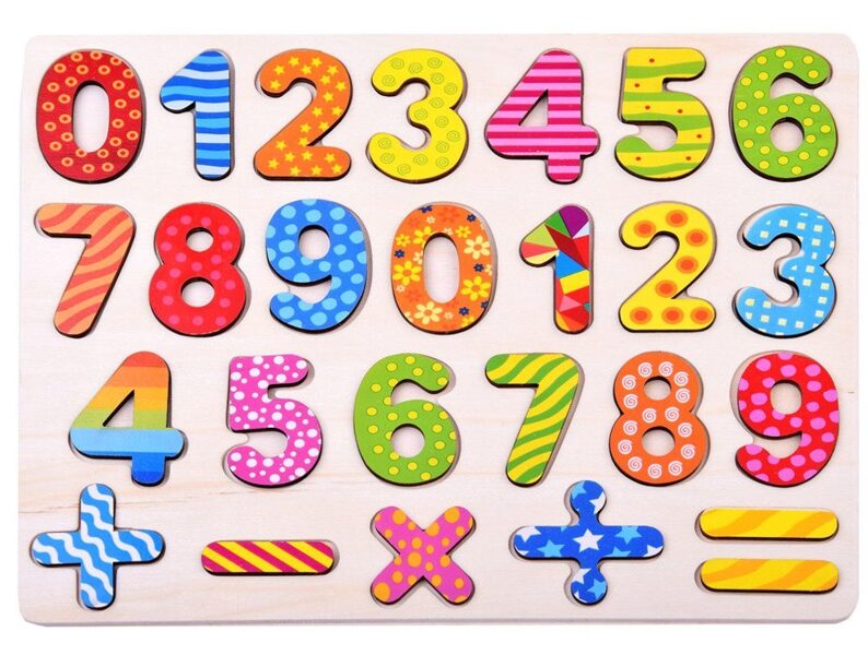 Wooden puzzle with numbers LON2527ZA