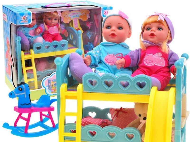 Набор из двух кукол с двухъярусной кроватью и аксессуаров LON1764ZA