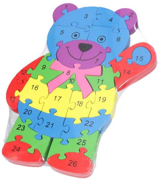 Unique puzzle in the form of a teddy bear LONY-3765
