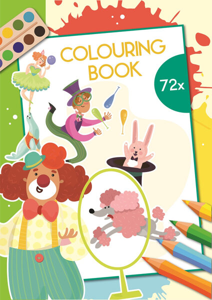 Coloring book 72 pages Circus