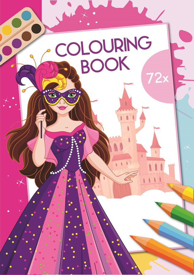 Krāsojamā grāmata 72 lapas Princess